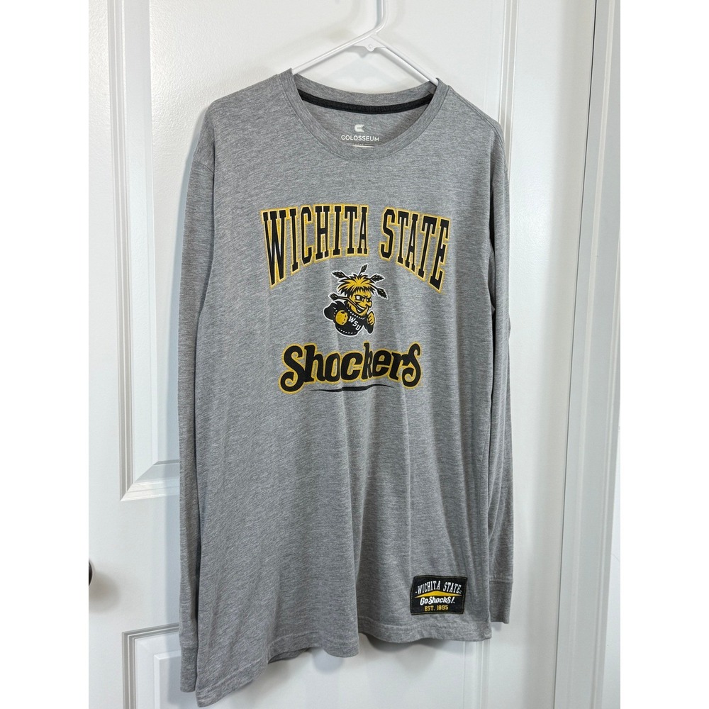 Colosseum Wichita State Shockers Long Sleeve Tee Men's XL NCAA WSU Athletic - Picture 9 of 10